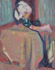 Philippe ZYSSET (1889-1974) Natura morta, fiori - Antico dipinto ad olio firmato