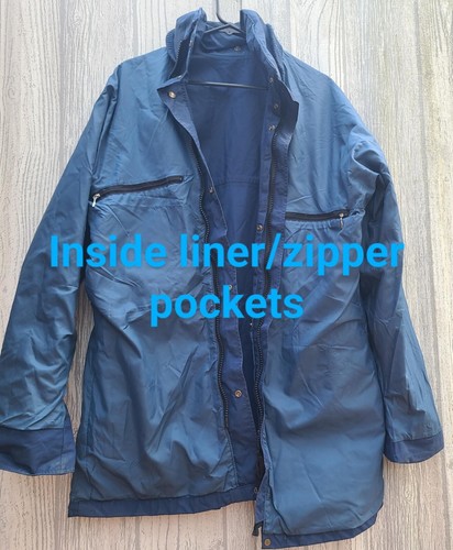 Giacca vintage REI Gore Tex adulto grande con cappuccio blu pioggia escursionismo outdoor impermeabile - Foto 15 di 21