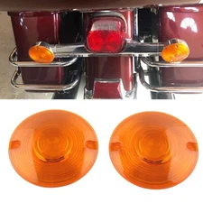 Amber Flat Turn Signal Lens Cover for Harley Road King Heritage Softail '86-'22