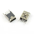 5Pcs Mini USB Female 5 Pin 5P Type B DIP Socket Connector 180 Degree Mount Jack
