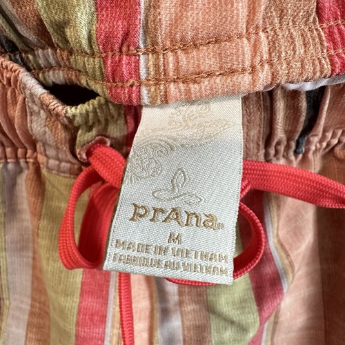 Prana Papaya Soleil Stripe Mariya Swim Shorts Womens Size Medium Pink Orange - Picture 4 of 5