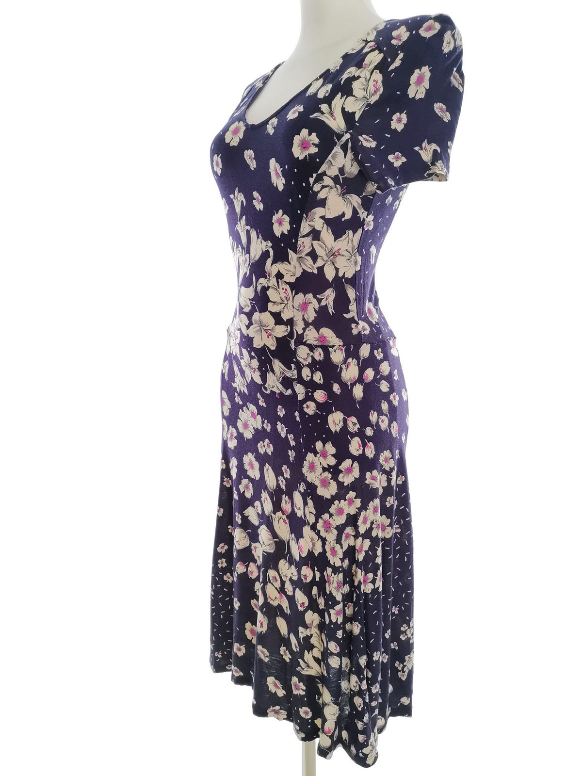 Jupe midi femme Phase Eight UK 8 gris viscose avec nylon