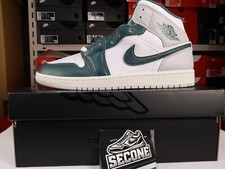 Nike Air Jordan 1 Mid Oxidized Green White Grey FQ7720-103 Men's New with box