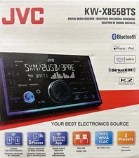NEW JVC KW-X855BTS 2-DIN, Digital Media Car Audio Receiver w/ Bluetooth, USB