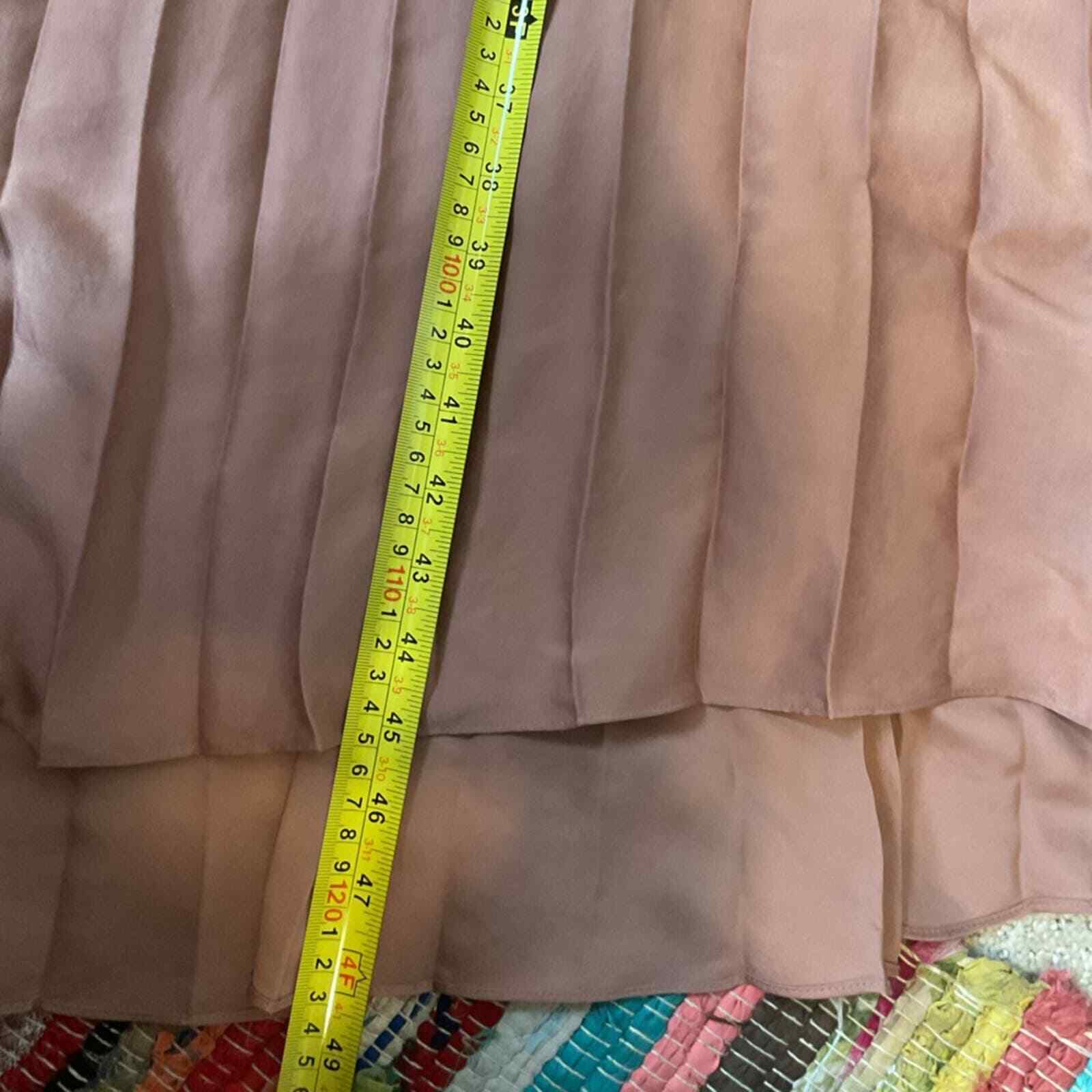 Vince Pleated Chevron Dress in Desert Rose Size S… - image 10