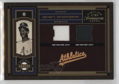 2004 Donruss Timeless Treasures Home Away Gamers /50 Rickey Henderson #HA-9 HOF