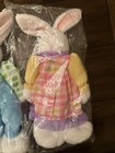 Set Of 2 Plush Bunny 15" Pink And Blue Plush Decorative Bunnies NIP Easter — photo 3