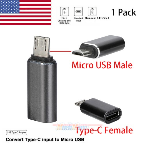 10 Pack USB 3.1 Type C Female to Micro USB Male Data Adapter Converter Connector - Picture 3 of 16