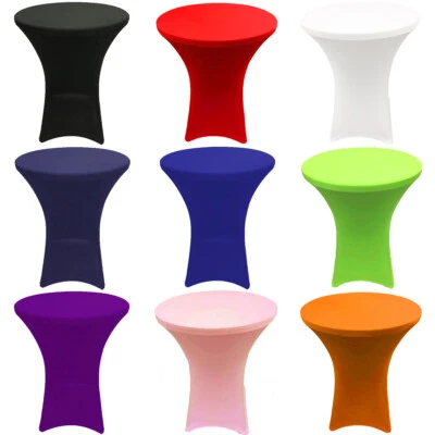 GOWINEX Cocktail Spandex Fitted Stretch Tablecloth 4 Legs Base Table Cover Wedding Event