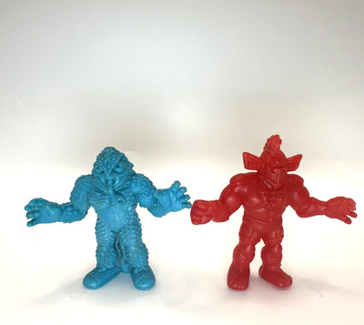 Vintage 1980s M.U.S.C.L.E Men Figure Lot Kinnikuman Red Blue Mattel Mini Monster