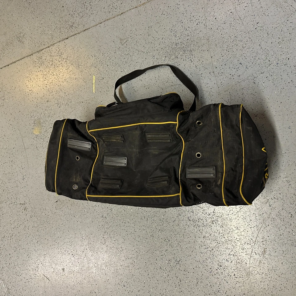 Bolso de Lona Fox Racing Grande Azul Negro Cremallera Parte Inferior de Lona Equipo de Motocross Foto 3 de 4