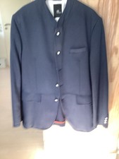 Designer Sakko Herren  Hartwich blau Stehkragen Gr. 58