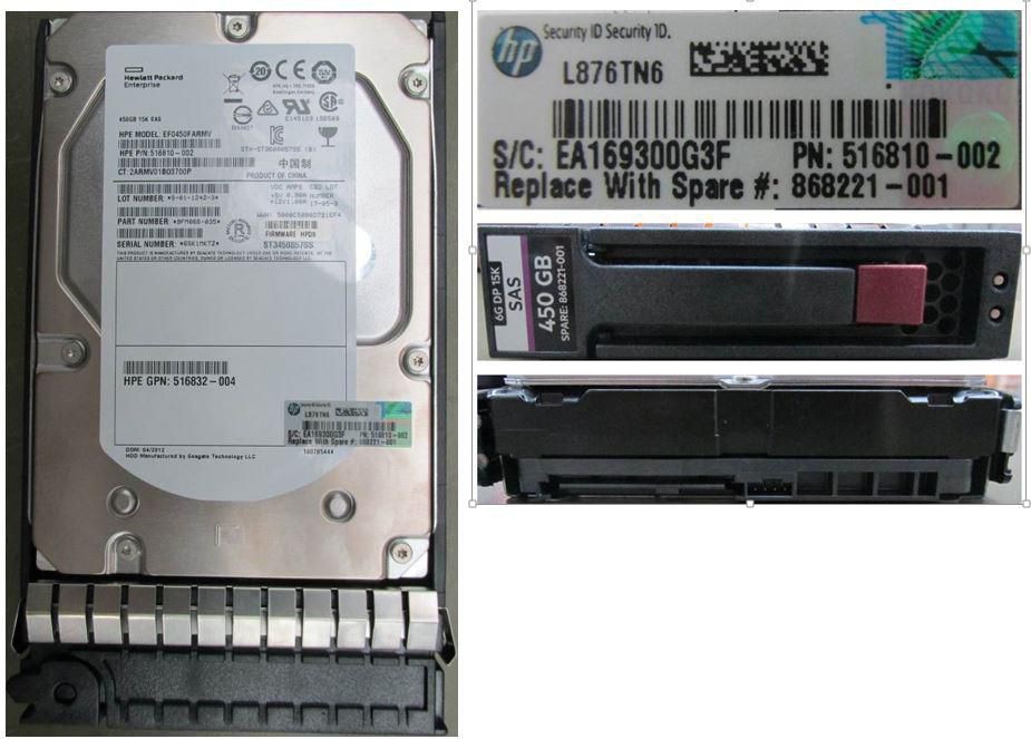 Hewlett Packard Enterprise 868221-001 HDD Hot Plug 450GB SAS 15K - Image 2