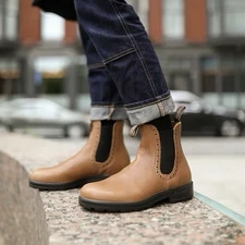 Blundstone Originals 2215 High Top Chelsea Boots Women Camel Tan Leather