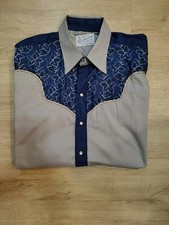 Vtg 80s Rockmount Ranch Wear Tru-West Mens XL Western Shirt Diamond Pearl Snaps