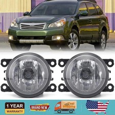 Fog Lights For 2010 2011 2012 Subaru Outback Pair Bumper Replacement Clear Lens