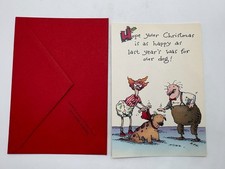 Hallmark Shoebox Greetings Funny Christmas Card Red Envelope Made in USA