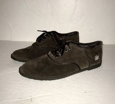 Zapatos deportivos Lacoste de gamuza de cuero para mujer 39, 8,5 marrón