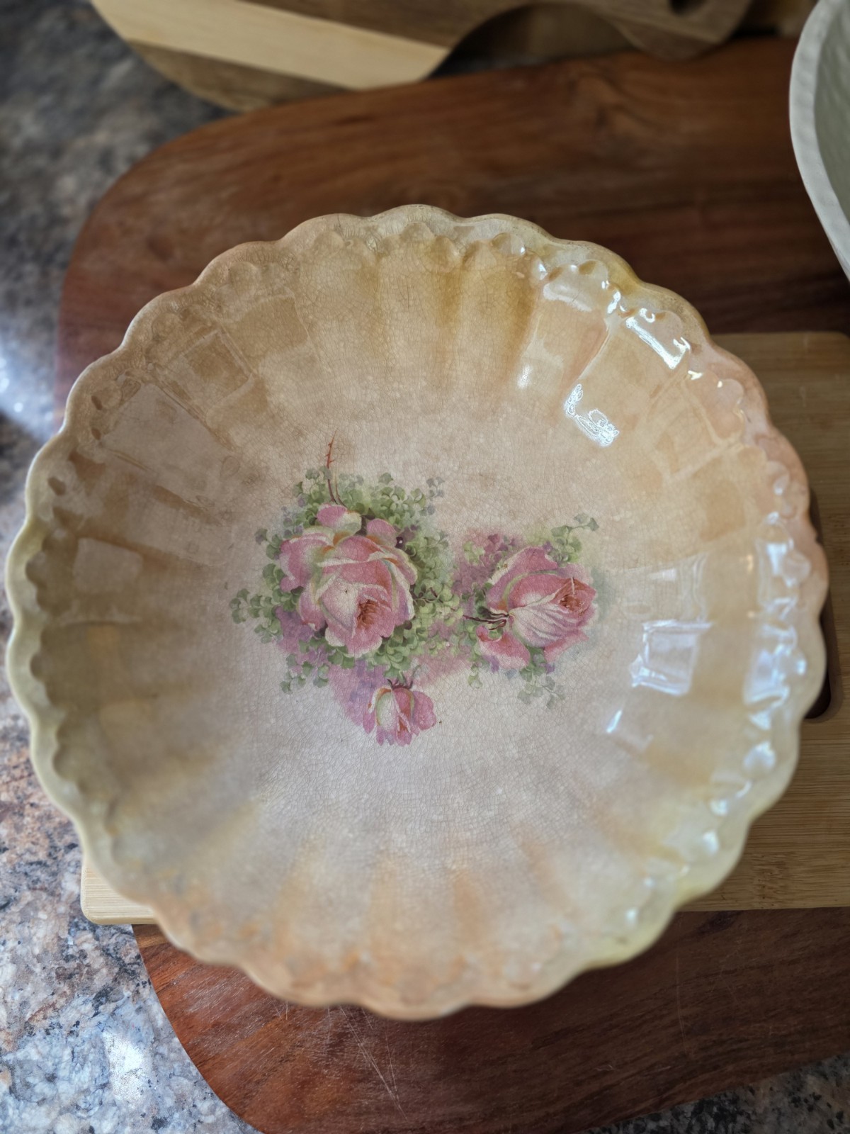 Vintage Rose 9in  China Bowl