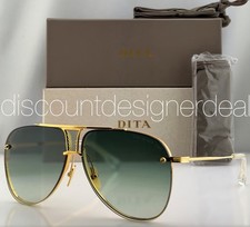 DITA Decade Two Sunglasses Gold Green Gradient Aviator 62mm DRX-2082-L-GLD NEW