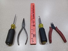 Lot of 4 Klein Tools USA  #650AWL  #D2755 #32500 11 in 1 SD +vintage needle nose