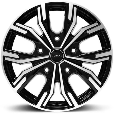 ROMAC DREHMOMENT 16x6,5 ET50 5x120 SCHWARZ/POLIERT (Last 1250kg) RMTOR F6614BMF x4