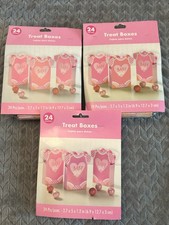 Baby Girl Outfit Pink Favor Treat Boxes 72 Count 2.7" x 5" x 1.2" Pink NEW