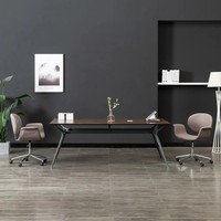 Vidaxl Drehbarer BüRostuhl Taupe Stoff Neu