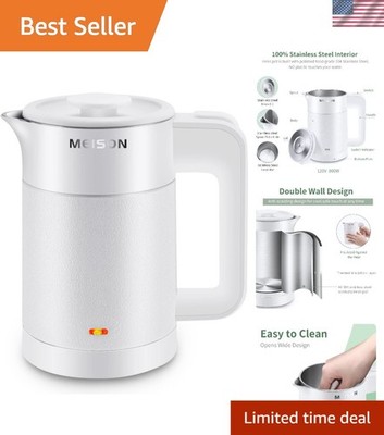 0.6L Small Electric Kettles Stainless Steel, Travel Mini Hot Water Boiler Hea...