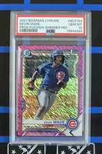 2021 Bowman Chrome Kevin Made Prospects Fuchsia Shimmer Refractor PSA 10