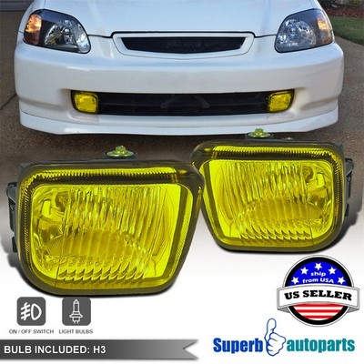 Fits 1996-1998 Honda Civic Fog Lights Kit W/Switch Replacement | eBay
