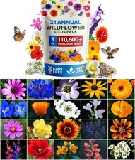 Wildflower Seeds Mix - 110,600+ Seeds 3 oz, 21 Varieties, Non-GMO Wild Flower... 127.95 per gallon