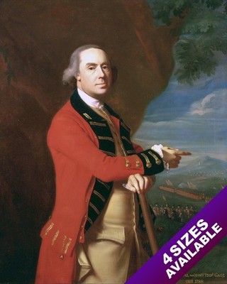 BRITISH GENERAL THOMAS GAGE US REVOLUTION OIL PAINTING ART REAL CANVAS PRINT