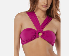 Carmen Marc Valvo Women's Multi-Way Bra Bikini Top, Azalea, Medium