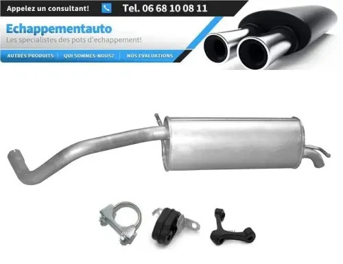 Silencieux échappement VW Polo 1.9 TDi en acier aluminisé durable pour hayon 2003-2009