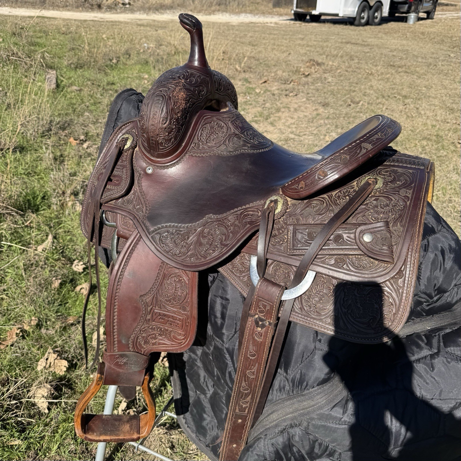14” Jeff Smith Collection Cutting/Ranch/Versatility Saddle, Nettles Stirrups