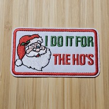 LOL NAUGHTY SANTA CLAUSE MERRY CHRISTMAS XXX HO'S HO HO HO P135 PATCH BADGE