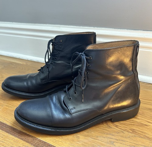 A.P.C. Black Leather Boots Paris Mens Size 43(US: 10) Worn and in Good Condition