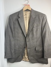 Lauren Ralph Lauren Men  s Gray Plaid Sport Coat 42R 2-Button Notch Pockets