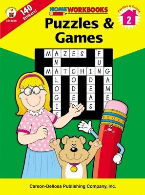 PUZZLES & GAMES, GRADE 2 (HOME WORKBOOKS) By Carson-dellosa Publishing