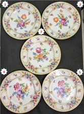 (1) Antique 1920-39 Schumann Bavaria EMPRESS DRESDEN Appetizer Plate, Ø7"