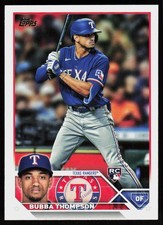 2023 Topps Bubba Thompson #597 BASEBALL CARD Rookie Texas Rangers RC. rookie card picture