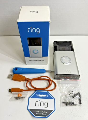 Ring 1080p Wireless Video Doorbell - Satin Nickel - Afbeelding 1 van 13