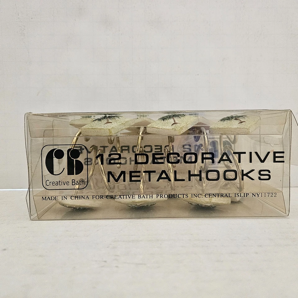 Крючки для занавесок для душа из смолы и металла от Creative Bath пальмы - Изображение 4 из 4