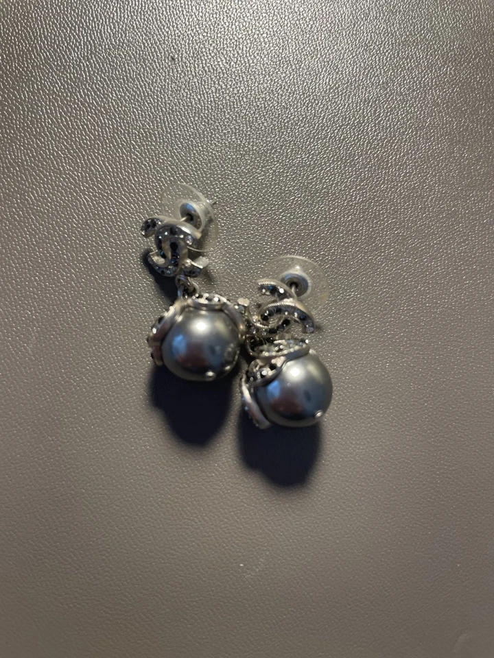 Chanel Ohrringe anthrazit - Bild 2 von 4