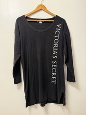 VTG Victoria's Secret Slip Black Dress Sz Medium Nightie Made in USA 1999 Y2K