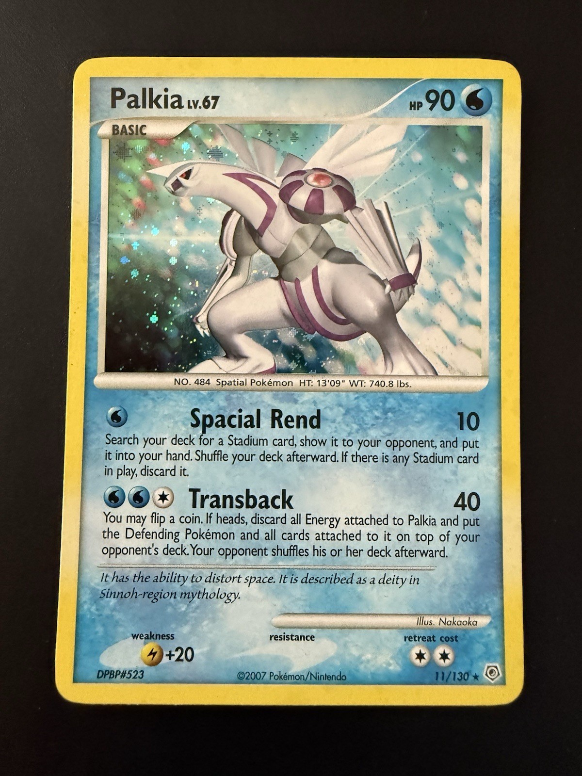Pokemon TCG Diamond & Pearl Palkia #11/130 Holo Near Mint / Light Play