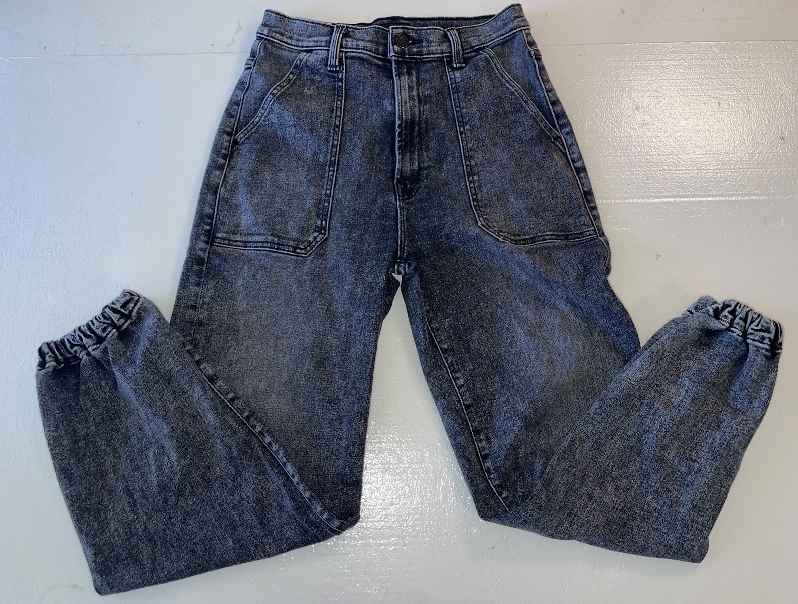 Mother Womens Gray The Wrapper Patch Springy Ankl… - image 1