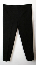 Escada Women s Ankle Pants Blue Seamed Zip Viscose Blend Black Size 44 Stretch