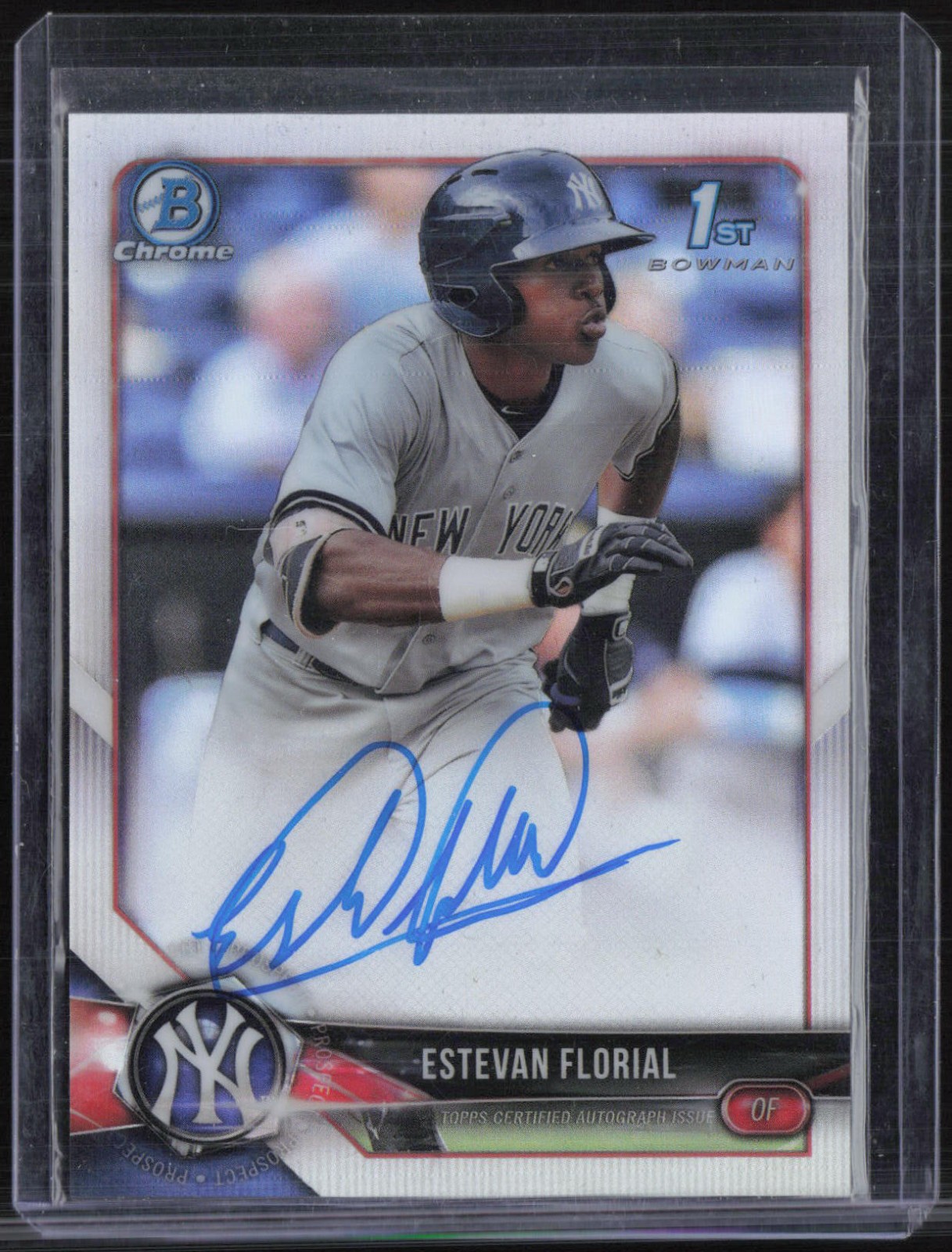 2018 Bowman Chrome Refractor Estevan Florial /499 Auto Autograph RC Rookie 